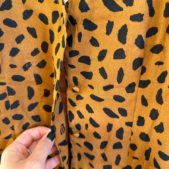 Everly Orange and Black Midi Dress - Picture 4 of 5